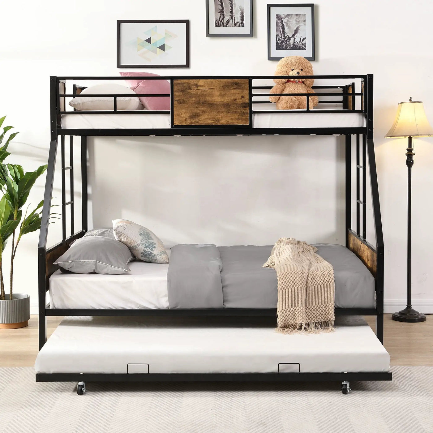 Modern Metal Bunk Bed With Dual Side Ladder And Metal Desig by Unique Piece Furniture