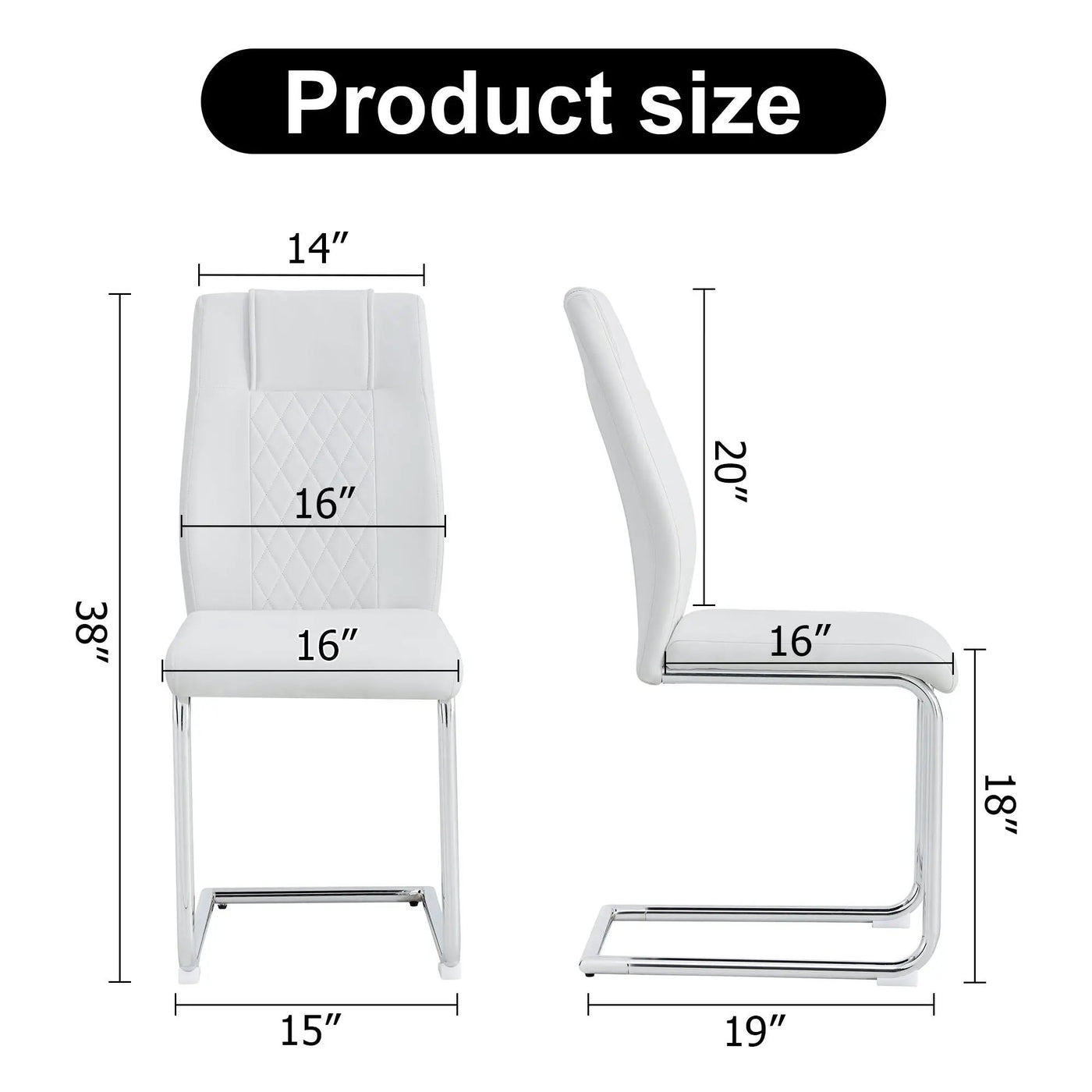 Modern Dining Chairs With Padded Seat, Metal Legs by Unique Piece Furniture