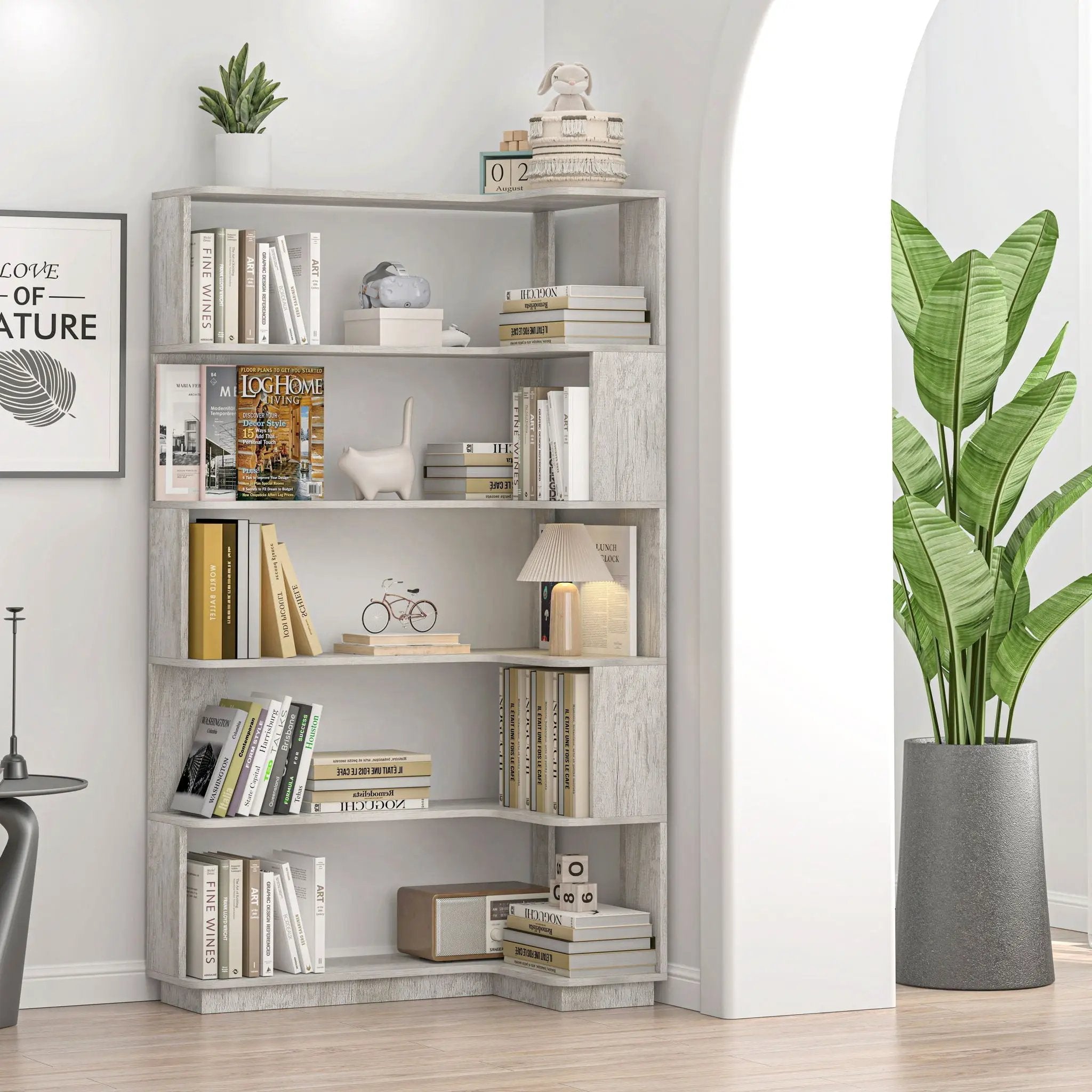 L-Shaped Corner Bookshelf by HouseOfZazla