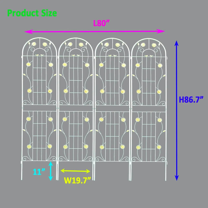 Metal Garden Trellis Rustproof Trellis For Climbing Plant Outdoor Flower Support by HouseOfZazla