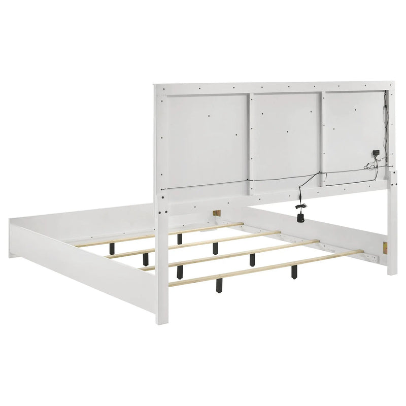 Ives 5-piece Eastern King Bedroom Set White High Gloss by Unique Piece Furniture