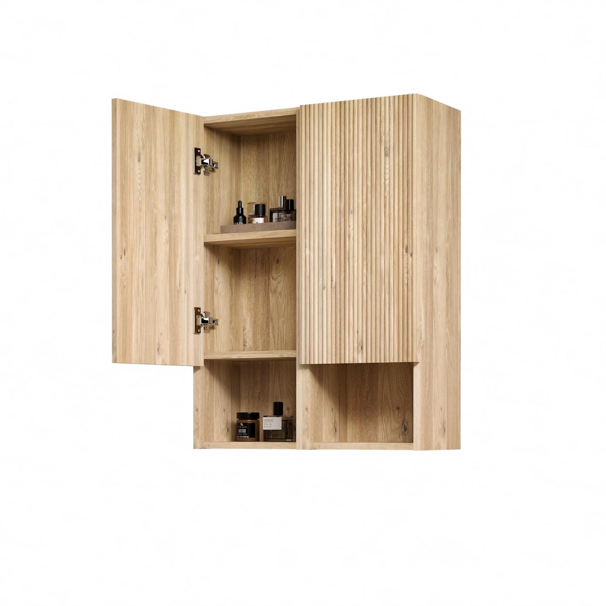 Abay Home Chic Striped Texture Bathroom Storage Cabinet by HouseOfZazla