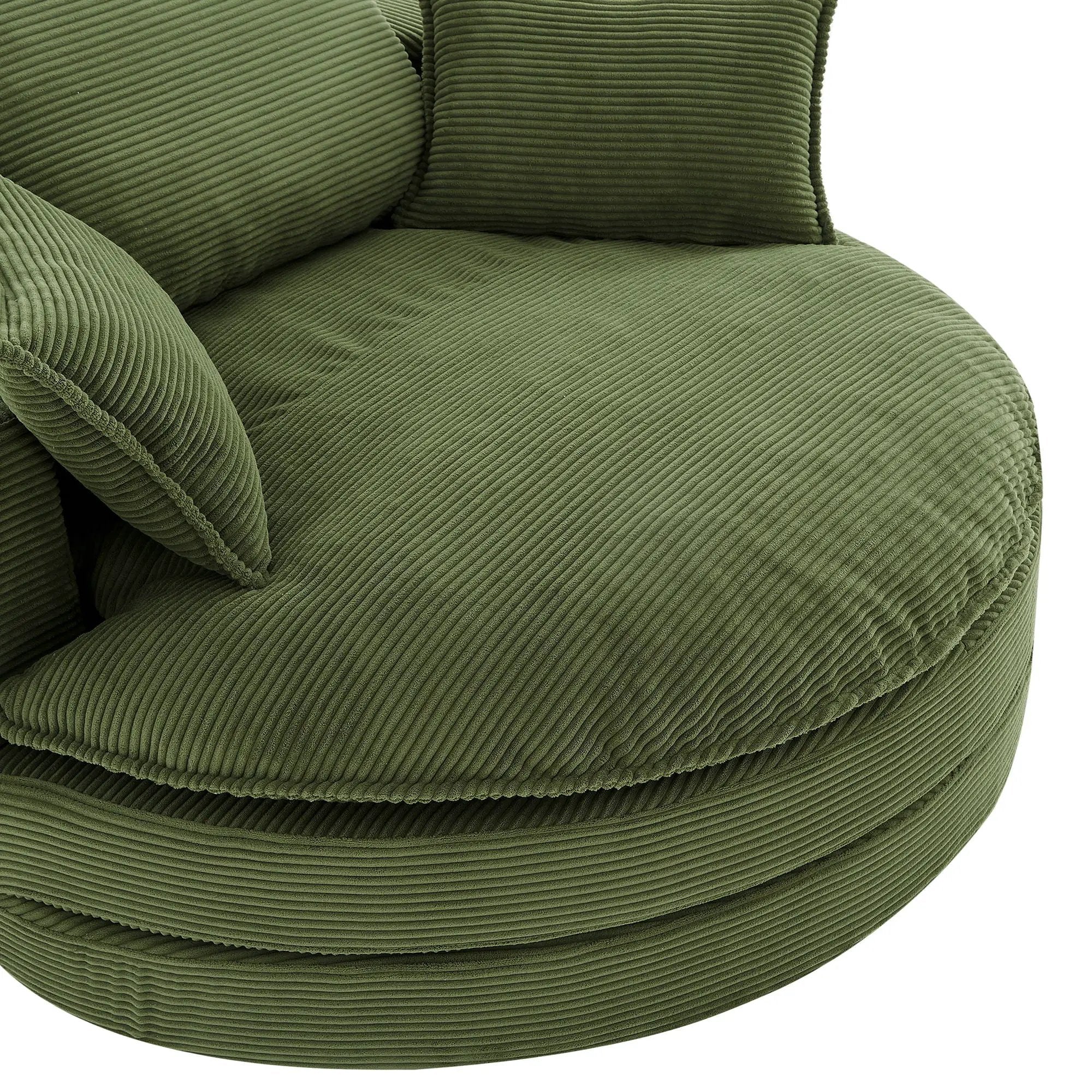 360° Swivel Accent Barrel Chair With Dual Layer Cushion And 3 Removable Pillows by HouseOfZazla