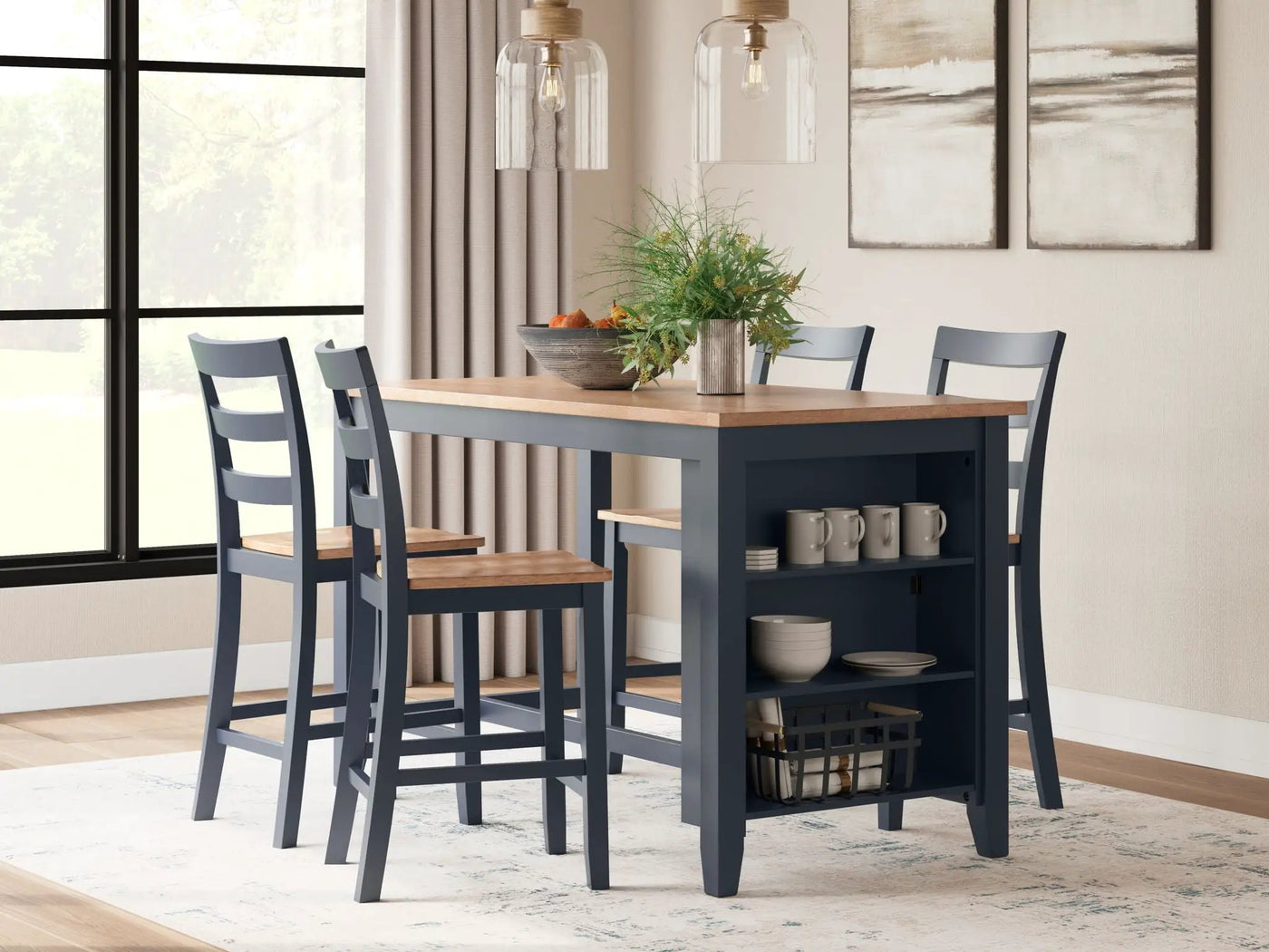 Gesthaven - Rectangular Dining Room Counter Set by Unique Piece Furniture