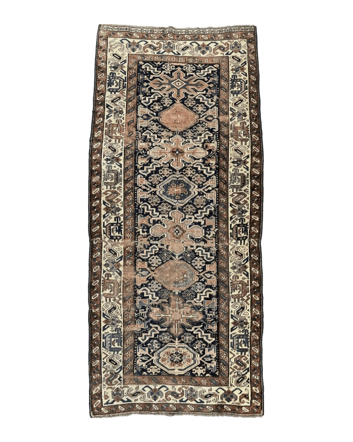 Antique Persian Tribal Runner Rug 4.6 x 9.8, Kurdish Runner, Rug for Hallway or Kitchen, 1920s Carpet, Wool Handmade Rug by Jewel Rugs