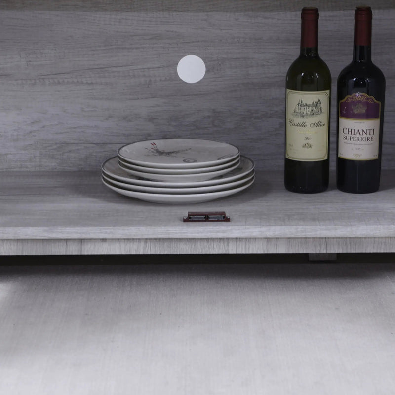 3 Door Mirrored Sideboard Cabinet With Adjustable Shelves by HouseOfZazla