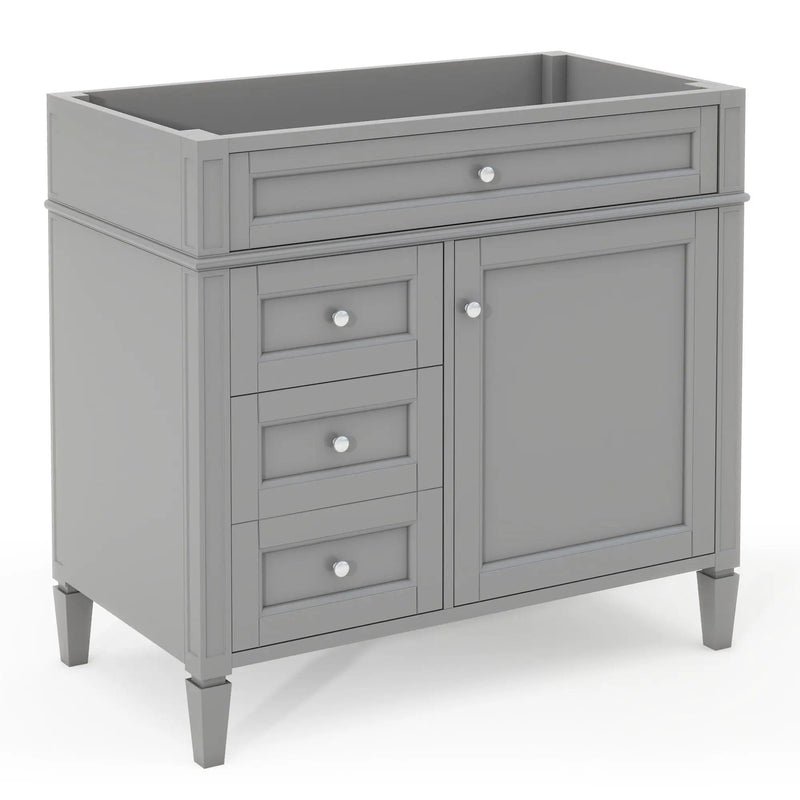 Bathroom Vanity With 2 Drawers And Tip-Out Drawer, Storage Cabinet by Unique Piece Furniture