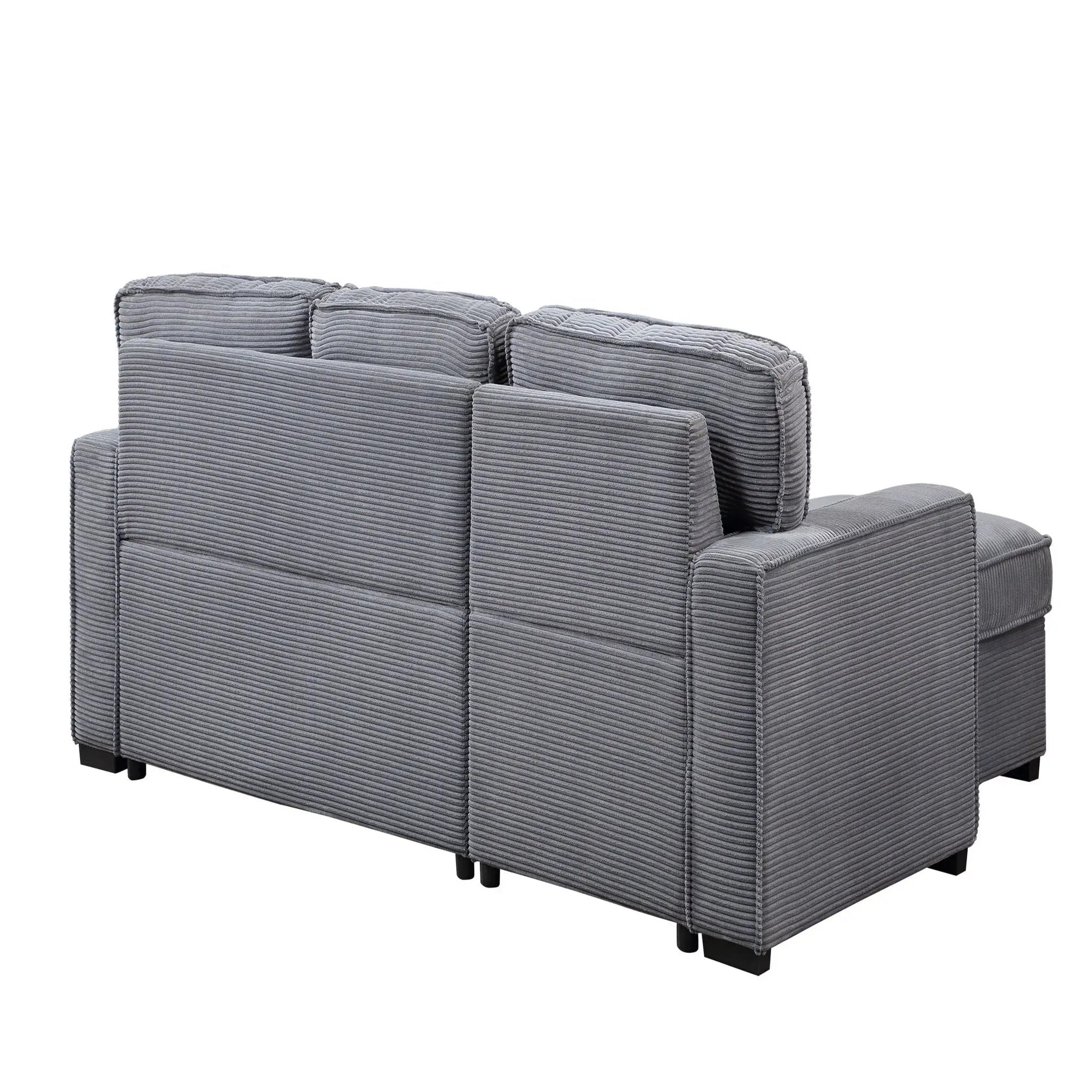 Territory - Pull Out Sofa Bed With Design - Dark Gray by Unique Piece Furniture