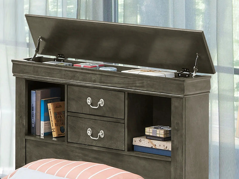 Traditional Style Bookcase Storage Bed by Unique Piece Furniture