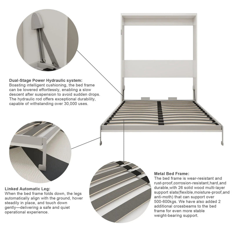 Folding Vertical Murphy Wall Bed by HouseOfZazla
