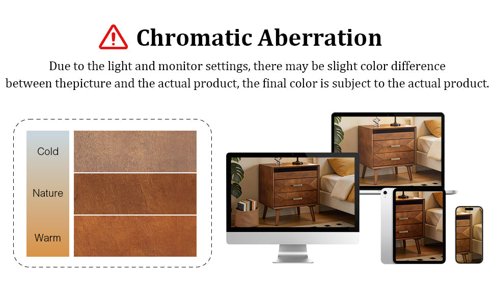 24" Nightstand with Charging Station and Two Drawers by HouseOfZazla