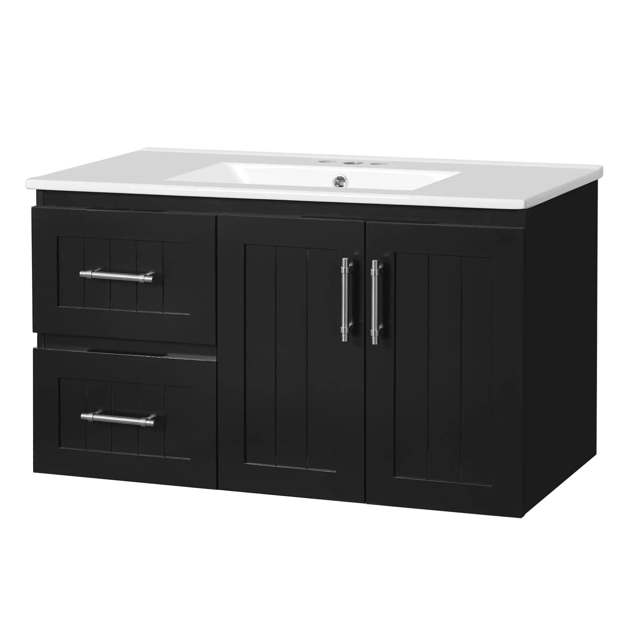 Wall Mounted Bathroom Vanity & Sink, 2 Drawers by Unique Piece Furniture