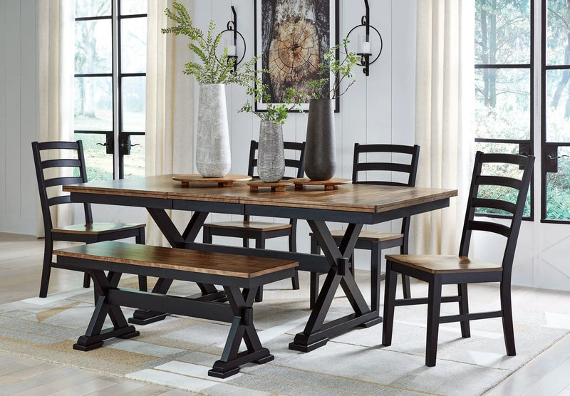 Wildenauer - Dining Room Side Chair (Set of 2) - Brown / Black by Unique Piece Furniture