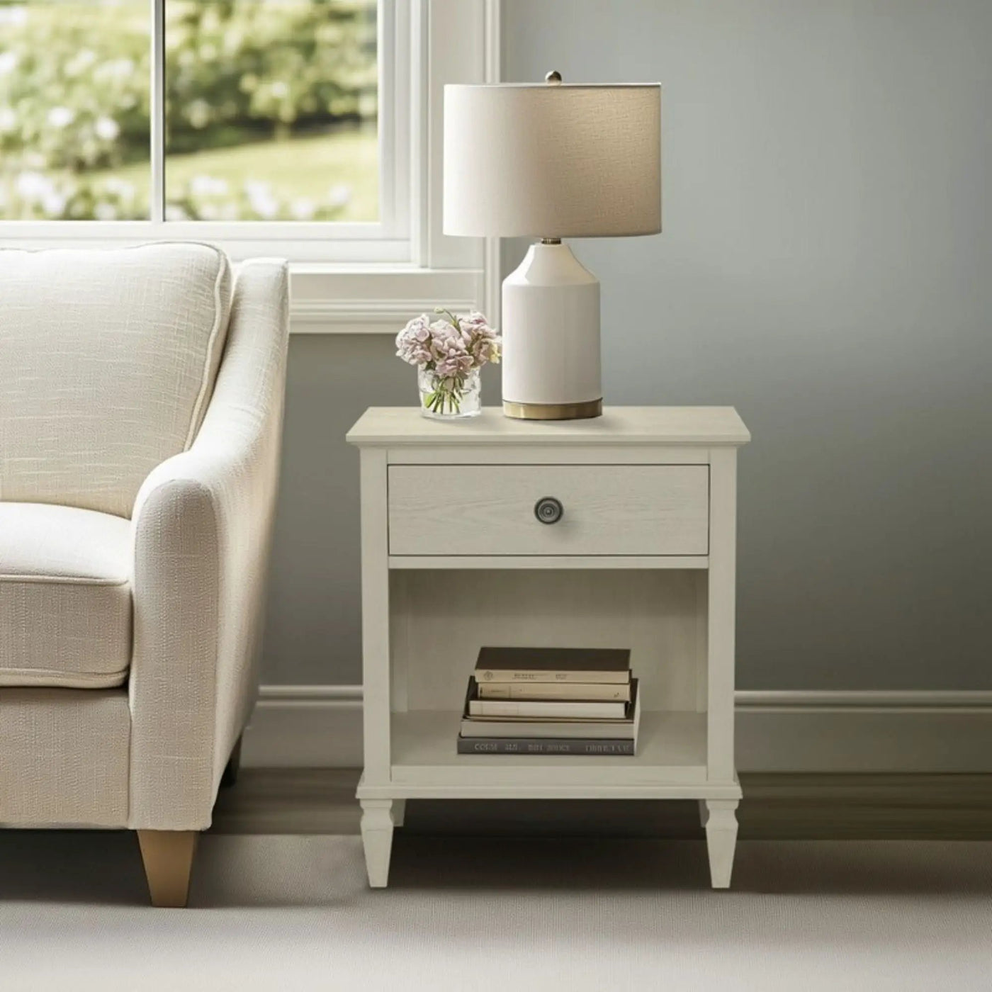 Victoria - Nightstand With Open Storage by HouseOfZazla