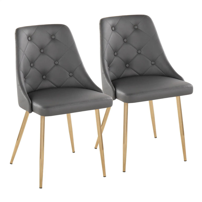 Marche - Contemporary Dining Chair With Metal Legs (Set of 2) by Unique Piece Furniture