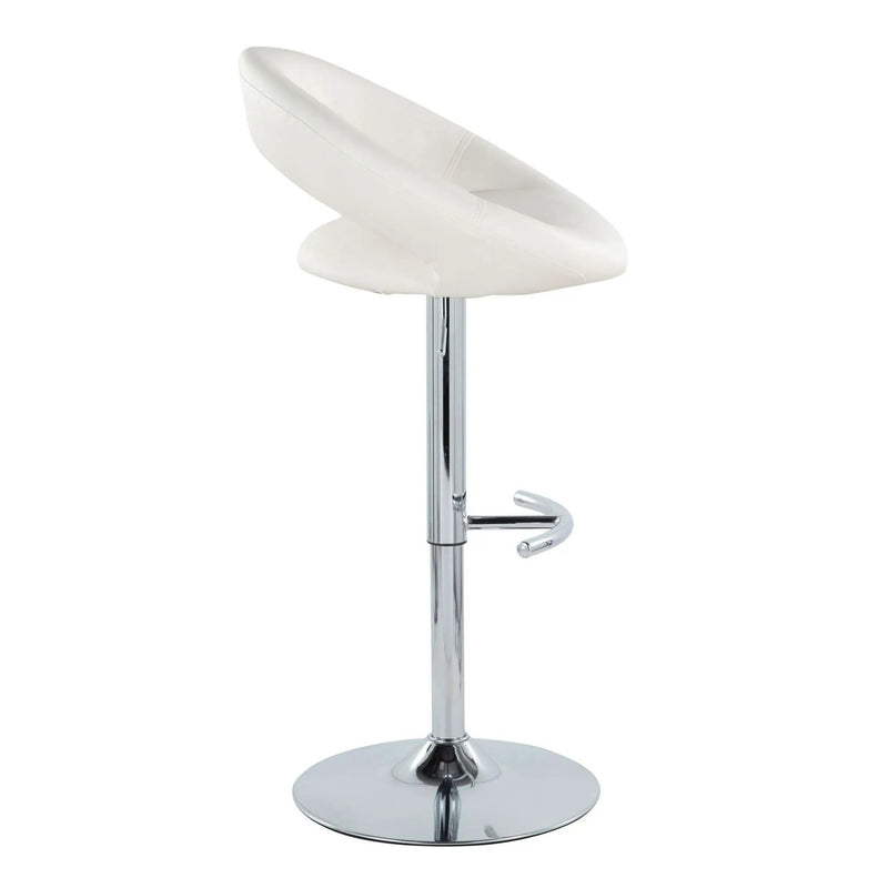 Posh - Contemporary Adjustable Barstool With Swivel With Rounded T Footrest (Set of 2) by Unique Piece Furniture