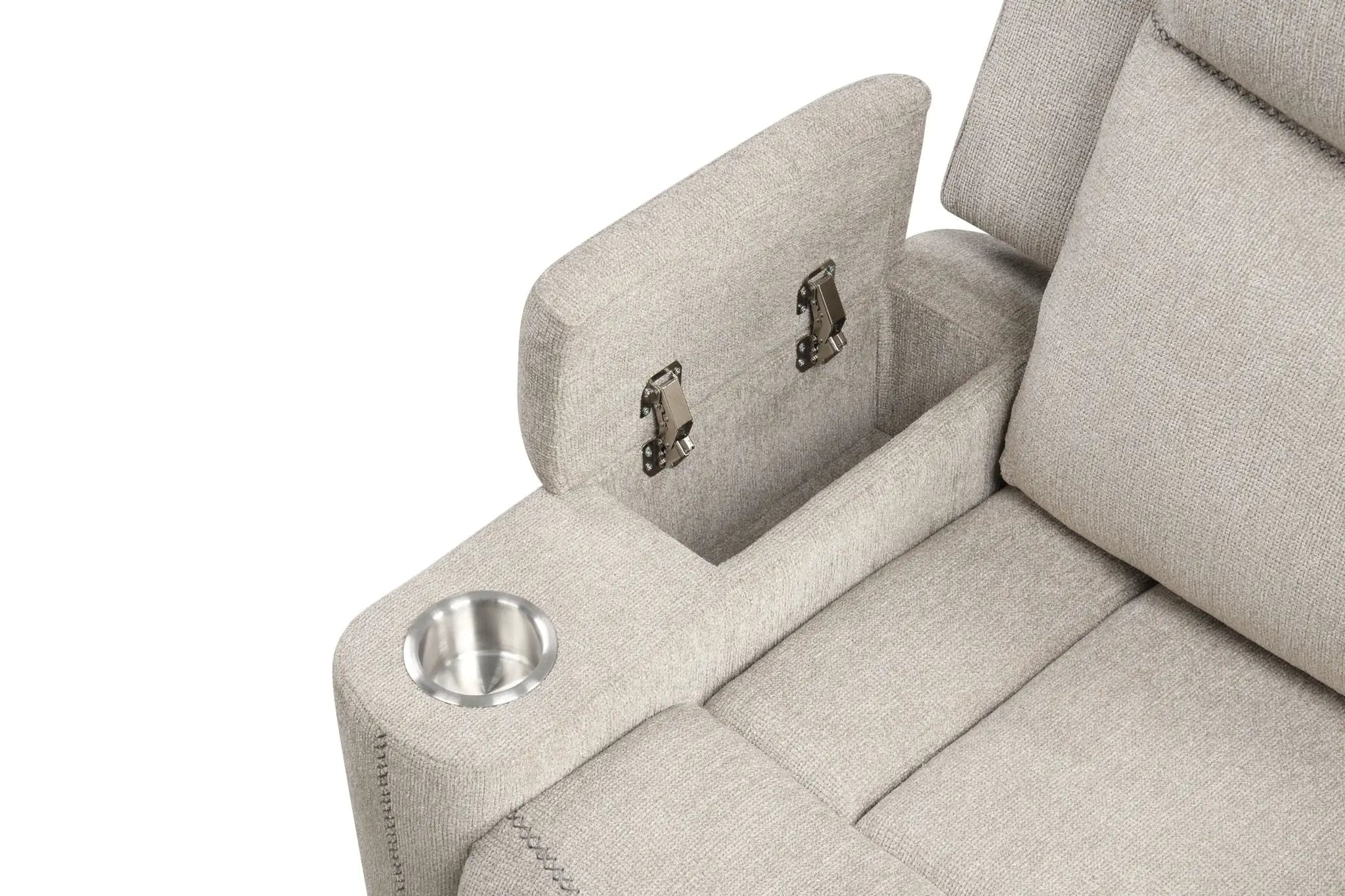 Galya - Motion Loveseat With Console - Light Gray by Unique Piece Furniture