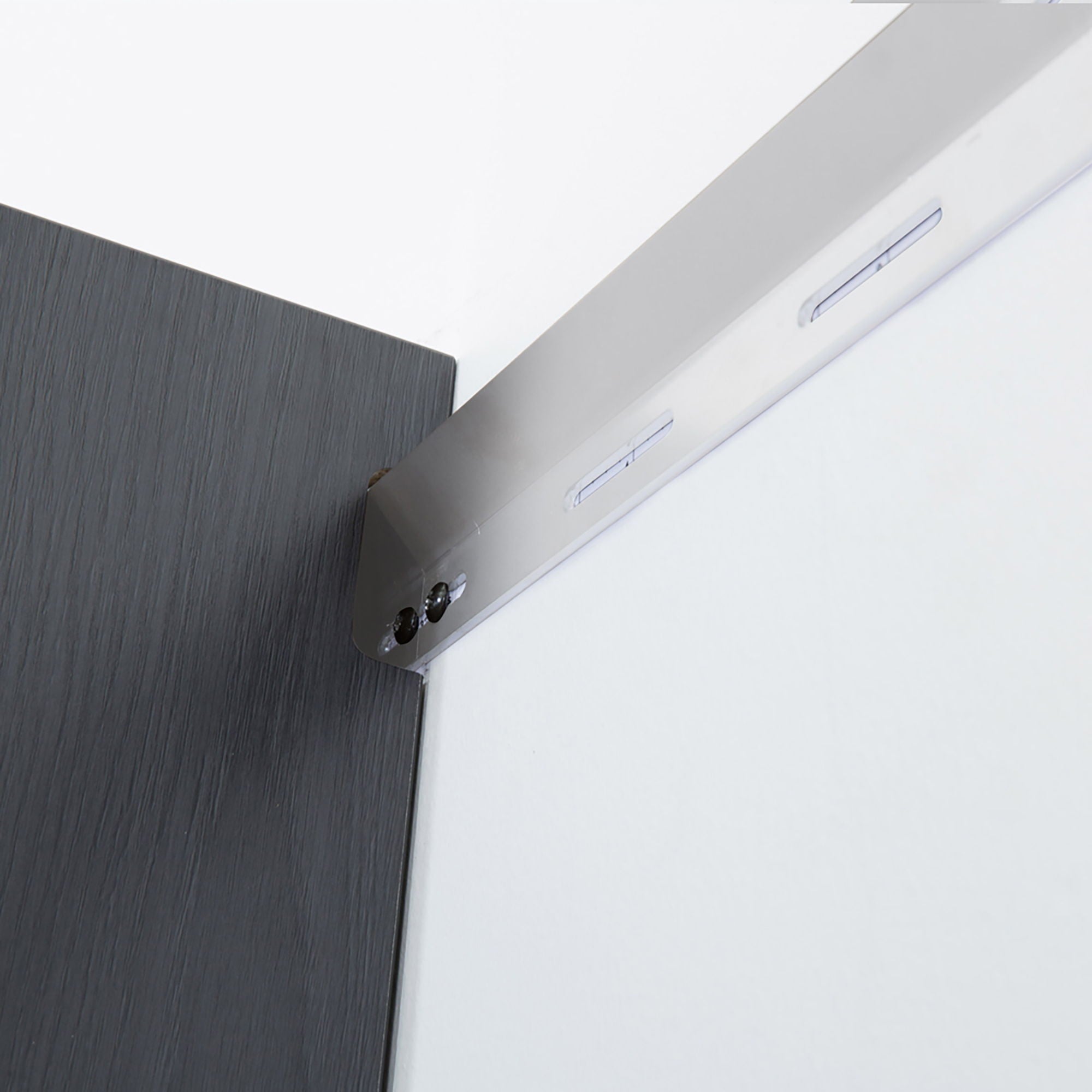 Astro Series - Wall Mounted Base Door Storage Cabinet - Metallic Gray by HouseOfZazla