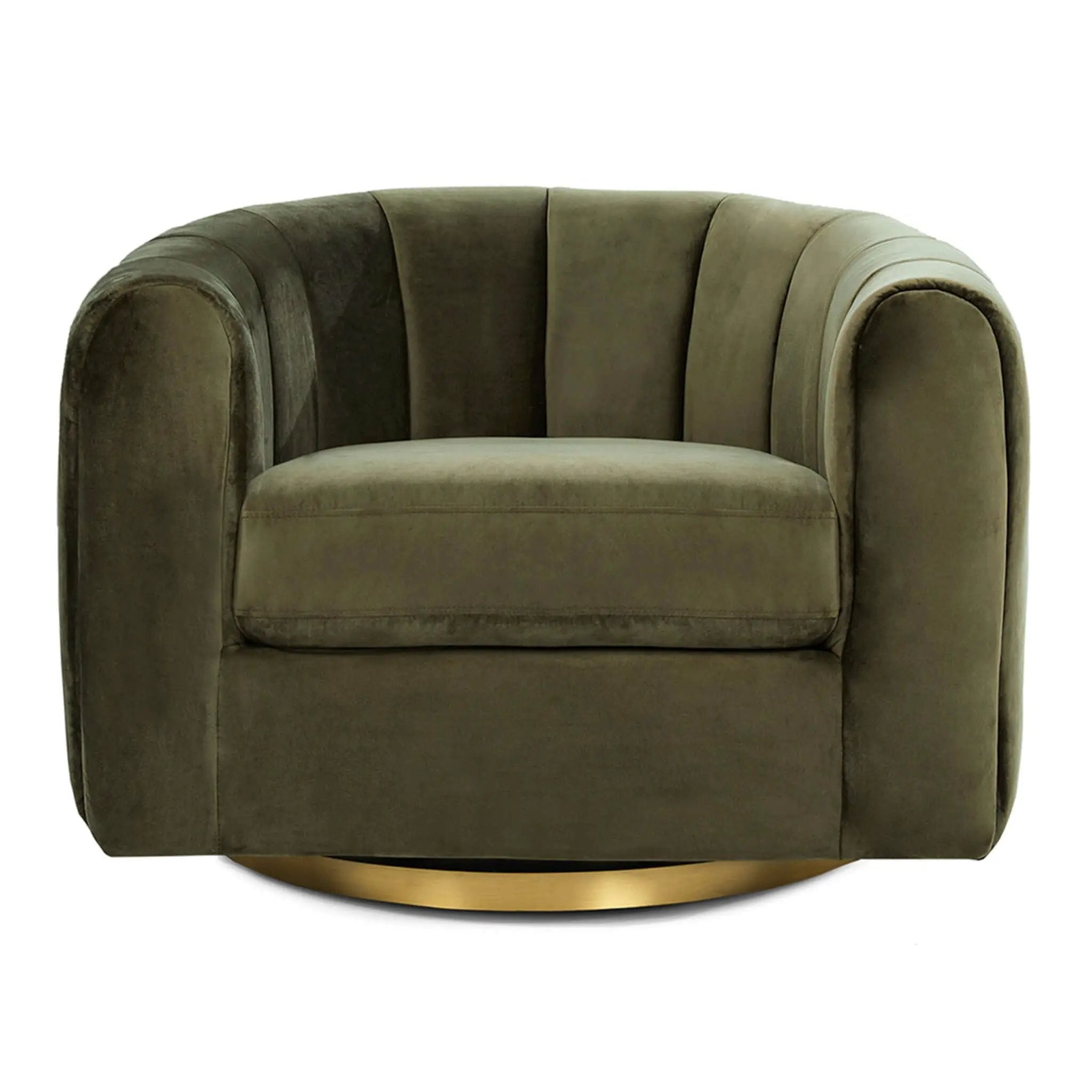 Cosey Green Velvet Swivel Chair by HouseOfZazla