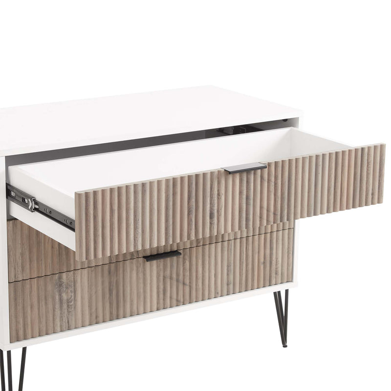 Dumbo - Fluted Dresser - Gray / White by HouseOfZazla