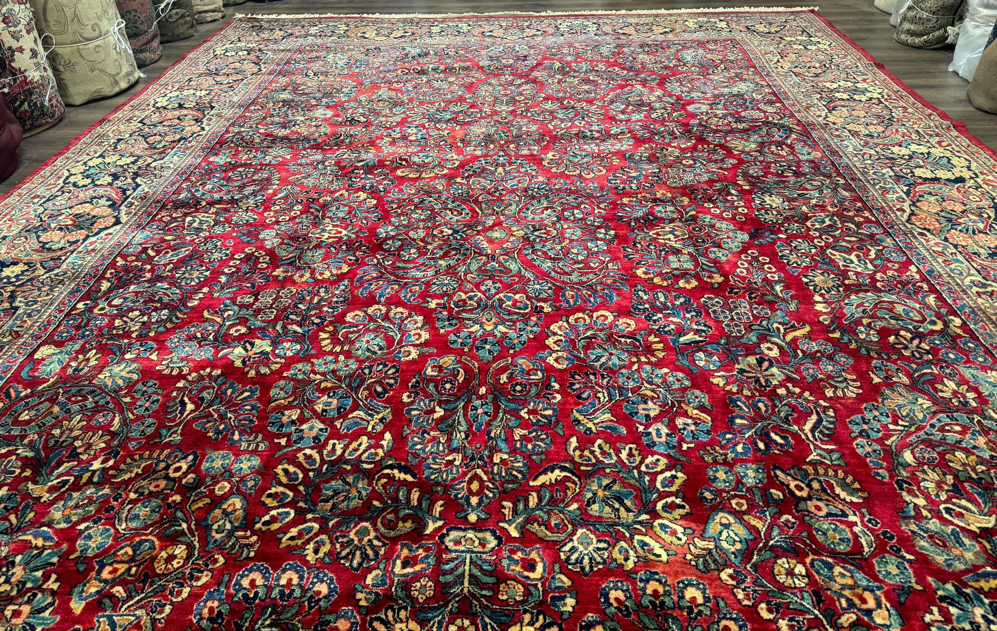 Palace Size Antique Persian Sarouk Rug 12x18 by Jewel Rugs