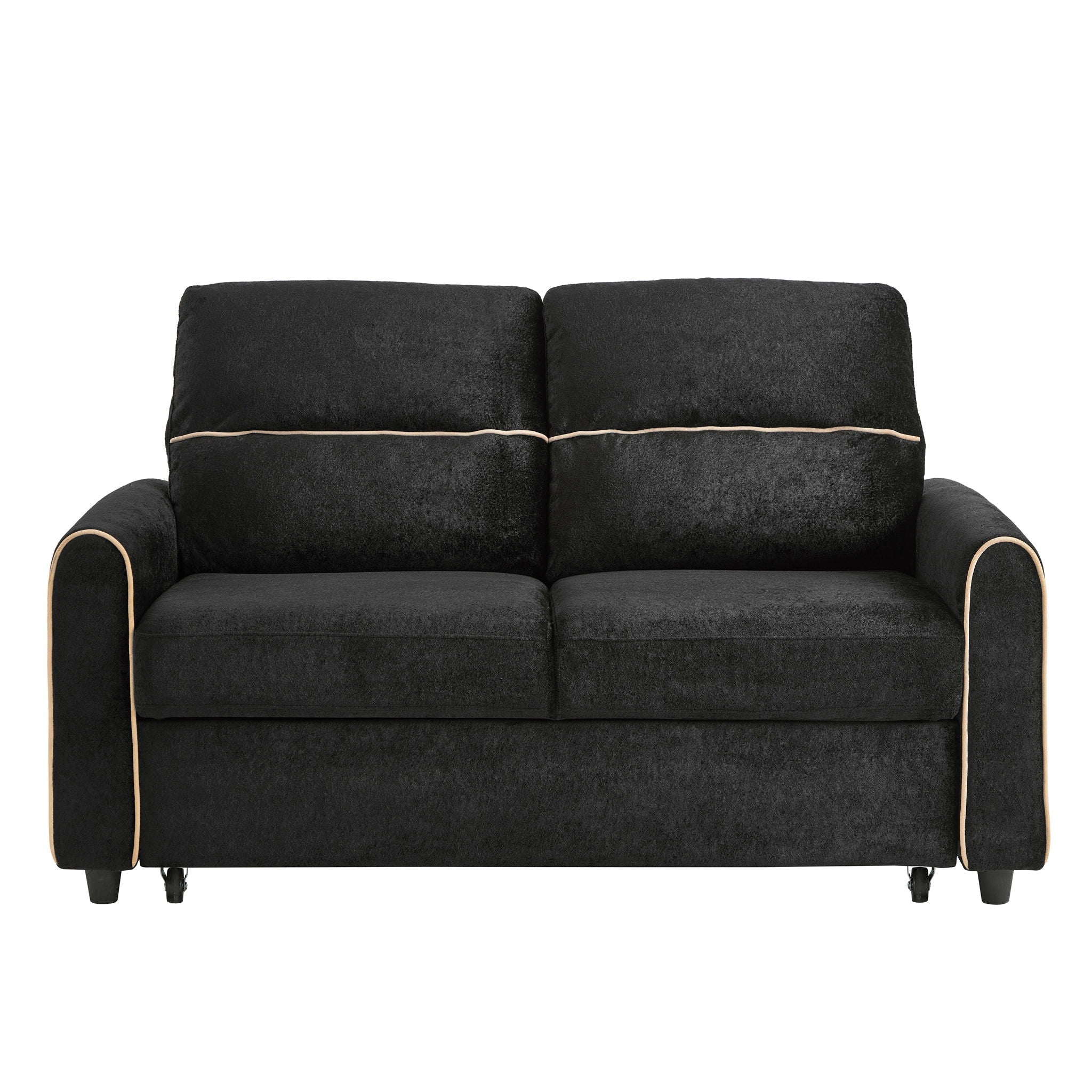 Pull Out Sofa Bed With Adjustable 3 Position Backrest, USB Charging Ports, Side Pockets by Unique Piece Furniture