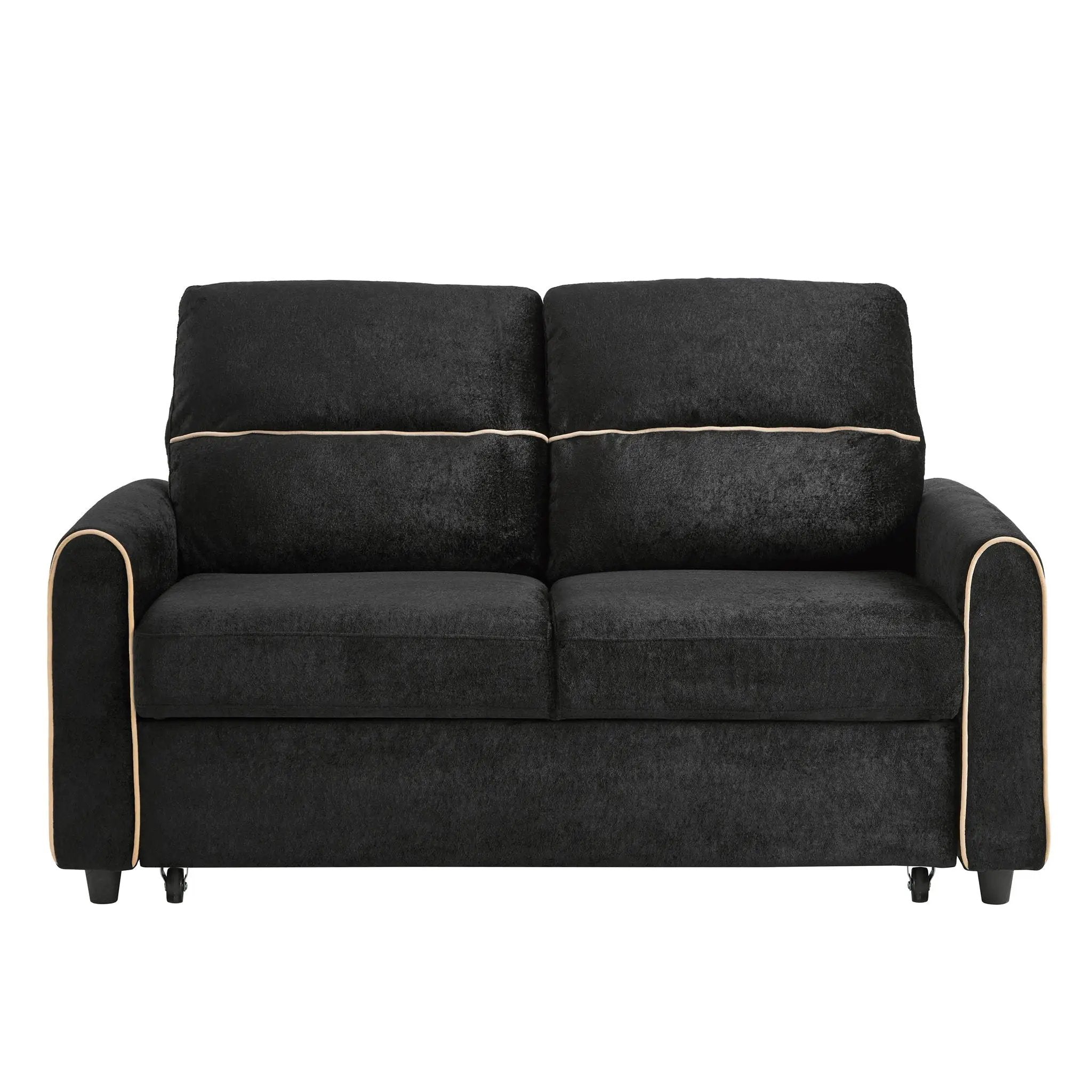 Pull Out Sofa Bed With Adjustable 3 Position Backrest, USB Charging Ports, Side Pockets by Unique Piece Furniture