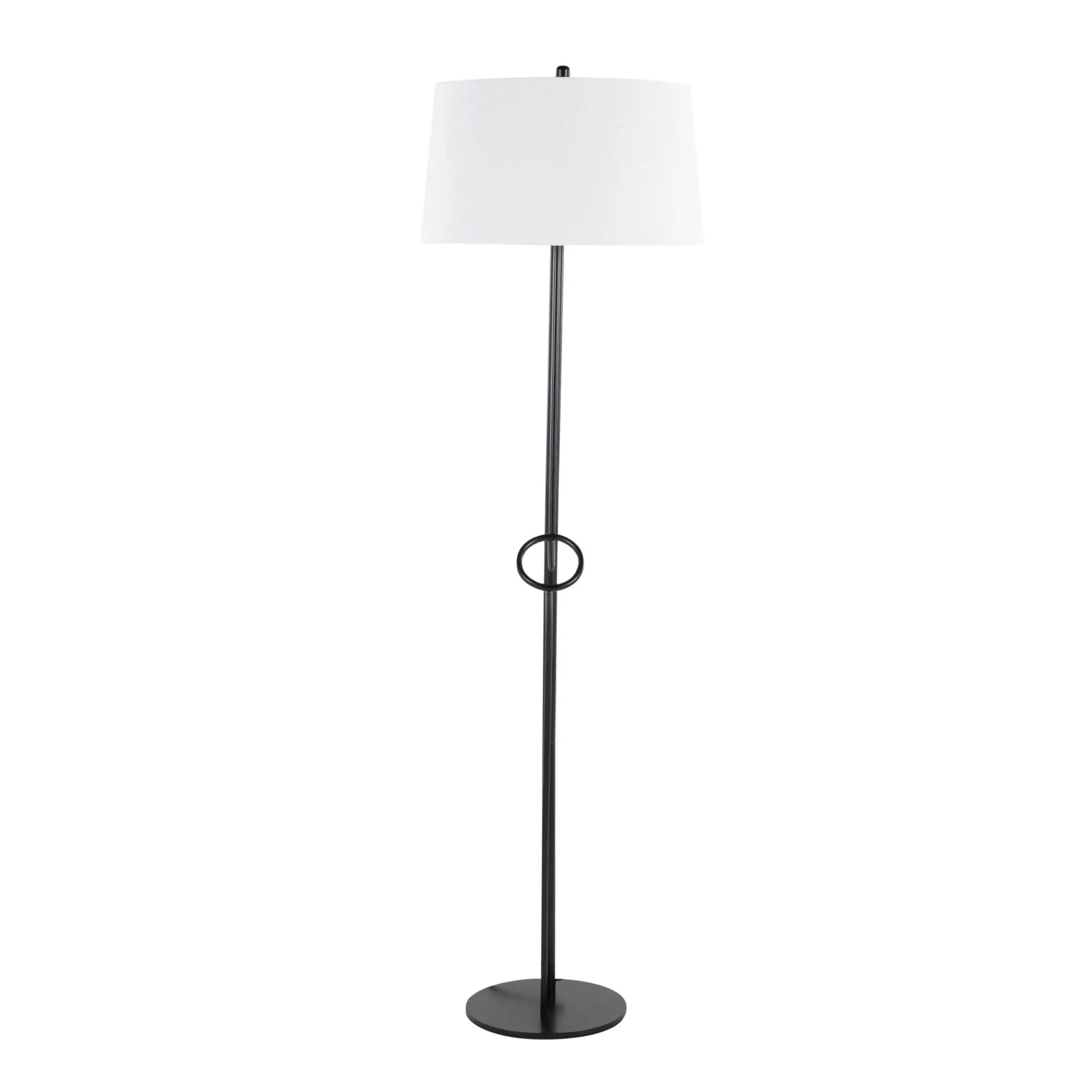 Shadow Contemporary Floor Lamp - Black / White by HouseOfZazla