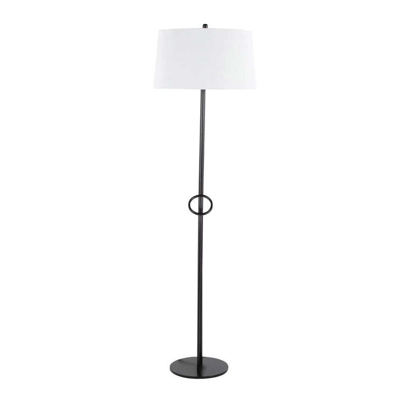 Shadow Contemporary Floor Lamp - Black / White by HouseOfZazla