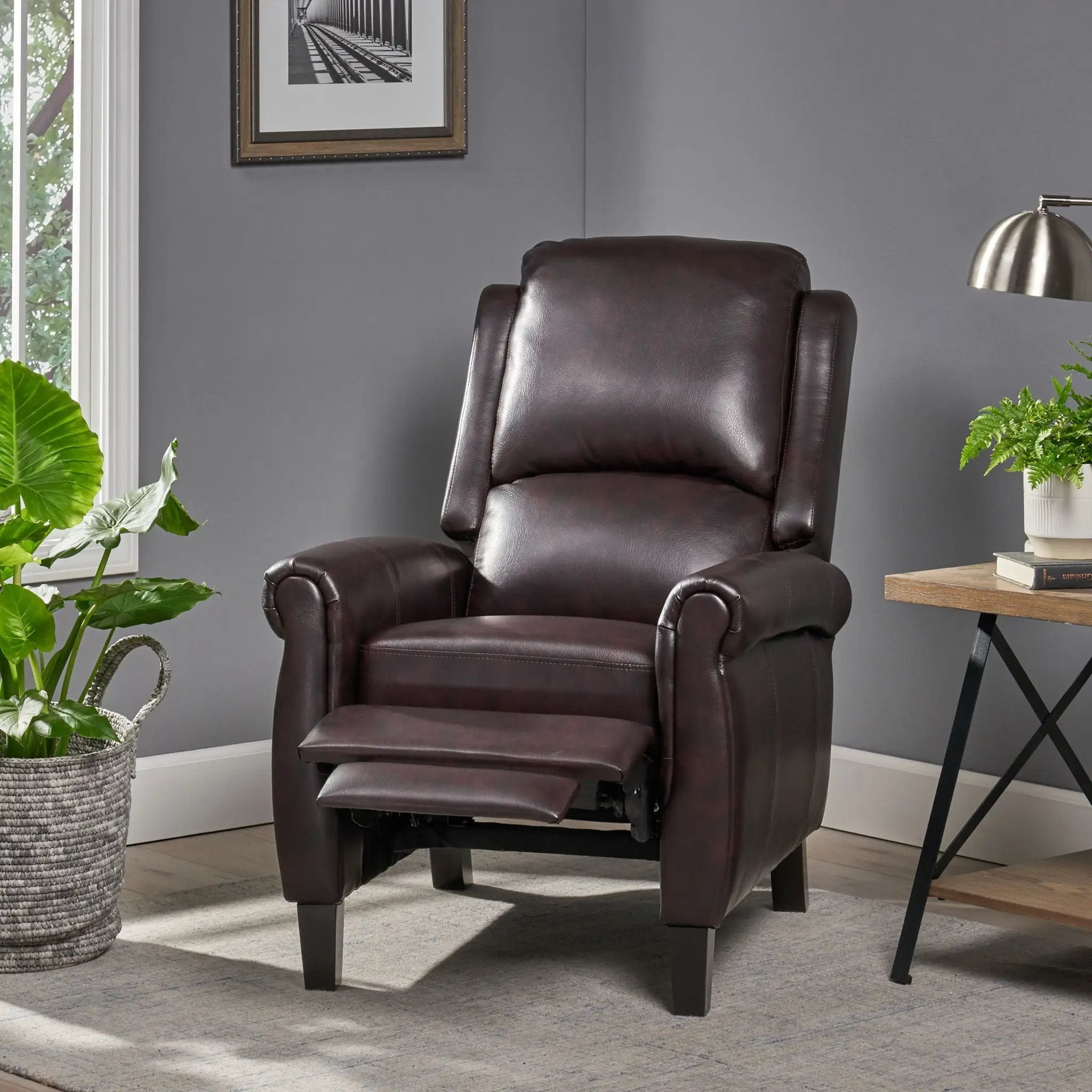 Memphis - Standard Recliner Club Chair - Burgundy by Unique Piece Furniture