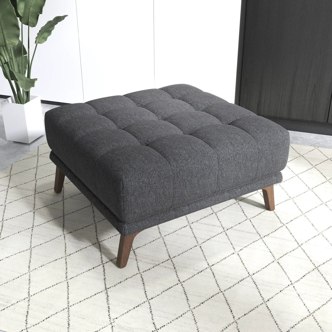 Addison - Square Upholstered Ottoman by HouseOfZazla