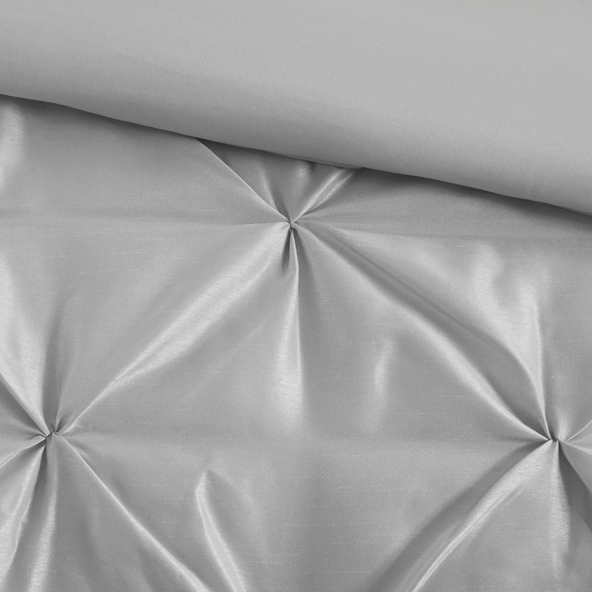 7-Piece King 100% Polyester Pieced Pleated Tufted Comforter Set by HouseOfZazla