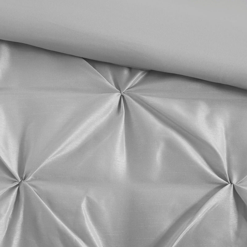 7-Piece King 100% Polyester Pieced Pleated Tufted Comforter Set by HouseOfZazla