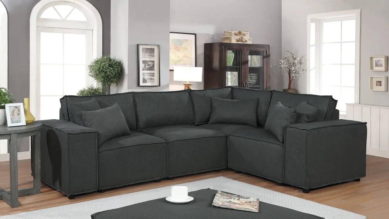 Melrose - Modular Sectional Sofa With Ottoman by HouseOfZazla