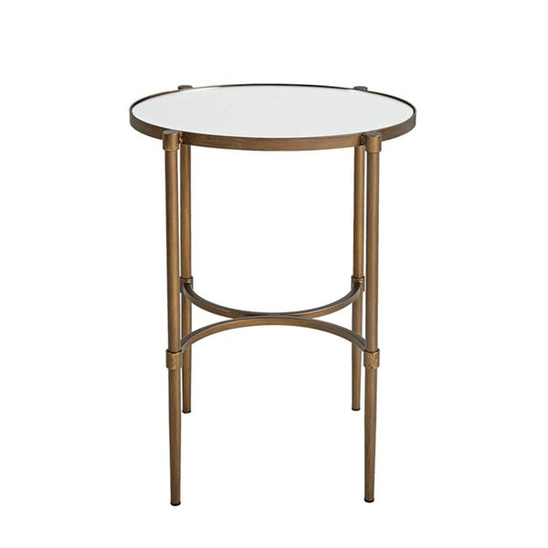 Bedford - Oval Mirror Accent Table - Antique Bronze