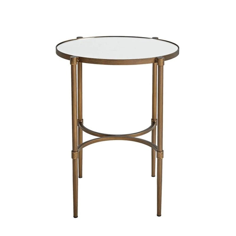 Bedford - Oval Mirror Accent Table - Antique Bronze by HouseOfZazla