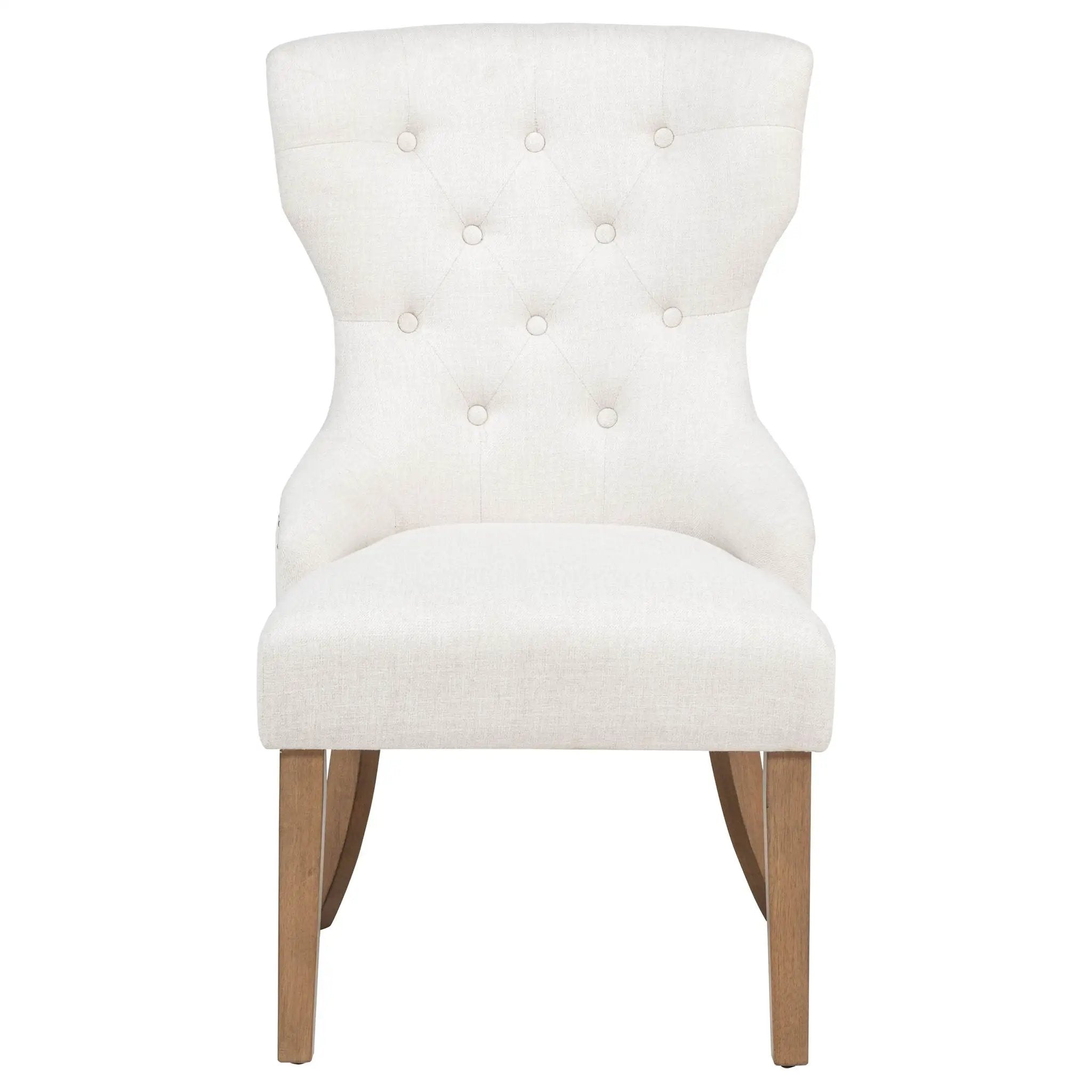 Baney Fabric Upholstered Dining Side Chair Beige and Rustic Honey by Unique Piece Furniture