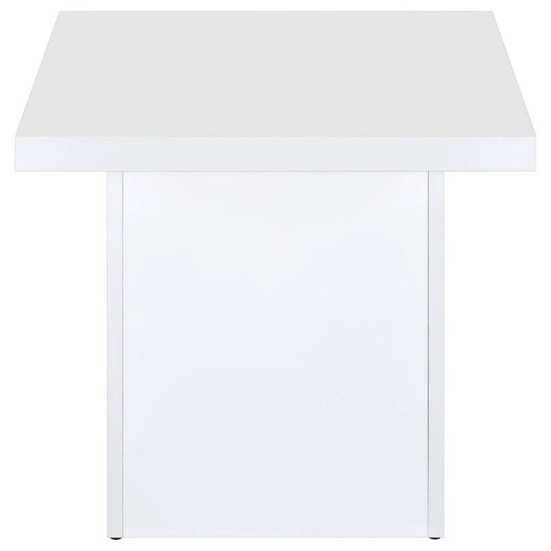 Devar 2-piece Square Coffee End Table Set White High Gloss by Unique Piece Furniture