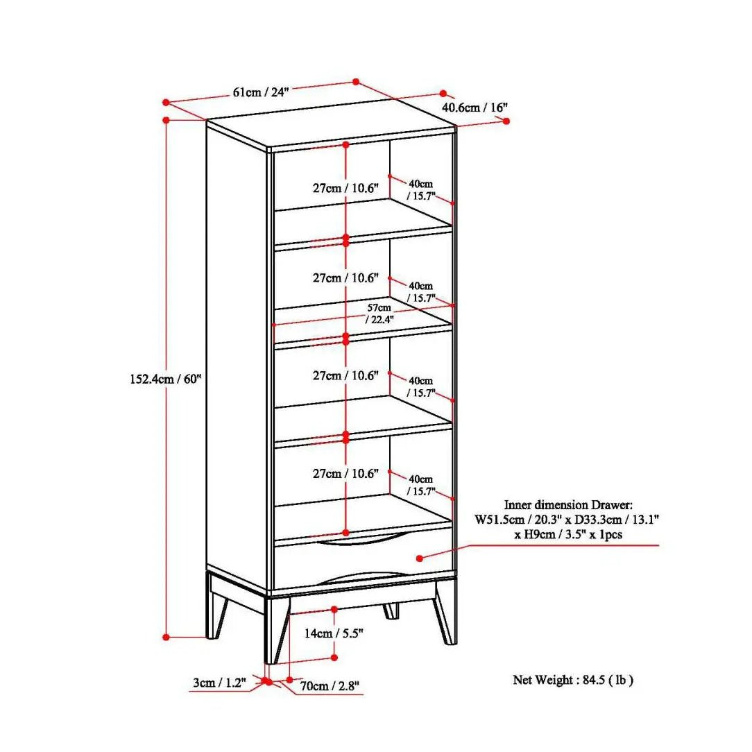 Harper - Handcrafted Bookcase With Storage by Unique Piece Furniture