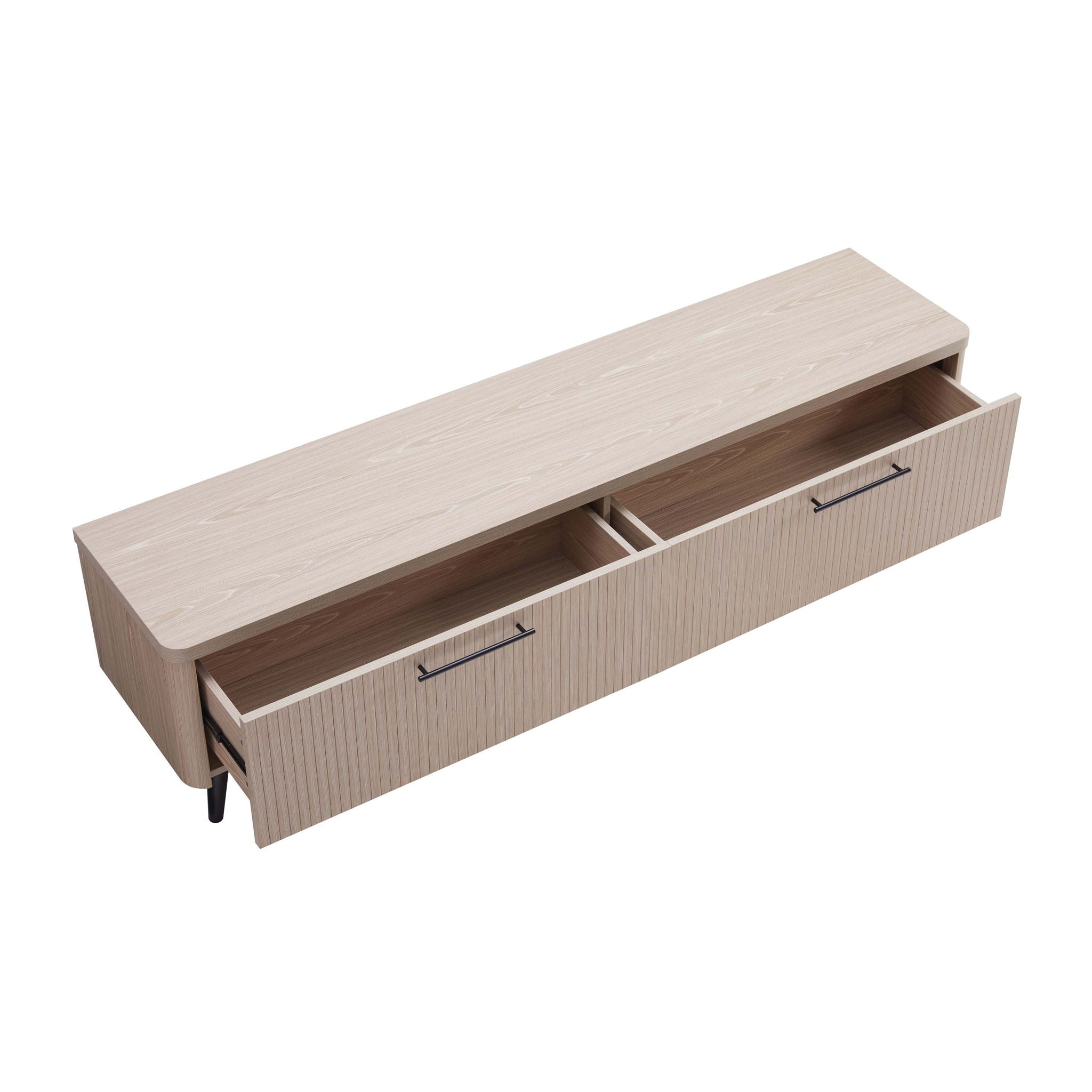 Jodie - Fluted TV Stand - Oak by HouseOfZazla