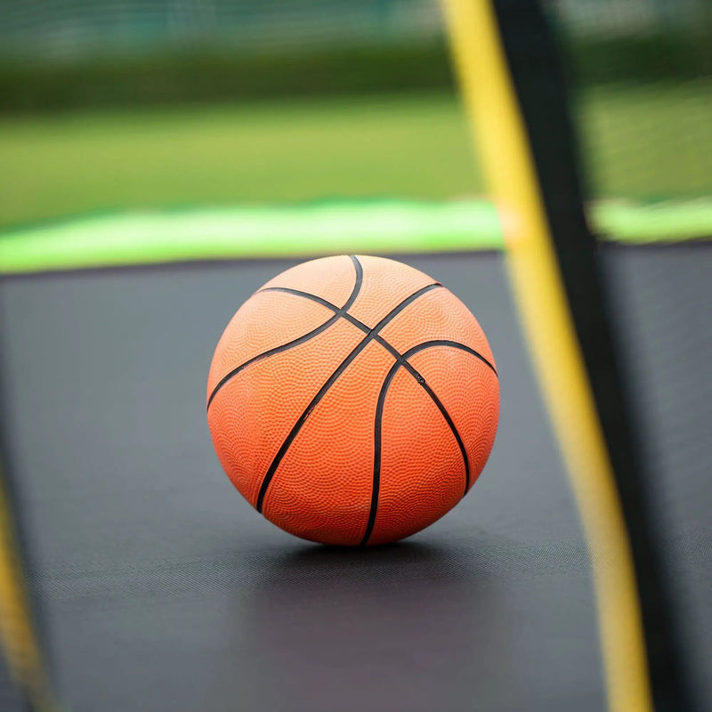15Ft Trampoline With Basketball Hoop Inflator And Ladder (Inner Safety Enclosure) by HouseOfZazla