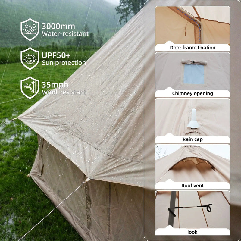 4 Season Bell Tent 16.4FT Waterproof Glamping Yurt by HouseOfZazla