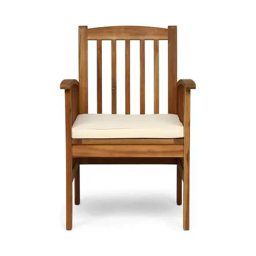 7 Pieces Acacia Wood Outdoor Dining Set by HouseOfZazla