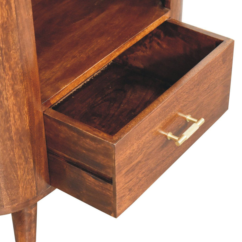 Cortez - T Bar Open Slot Cabinet - Dark Brown by HouseOfZazla