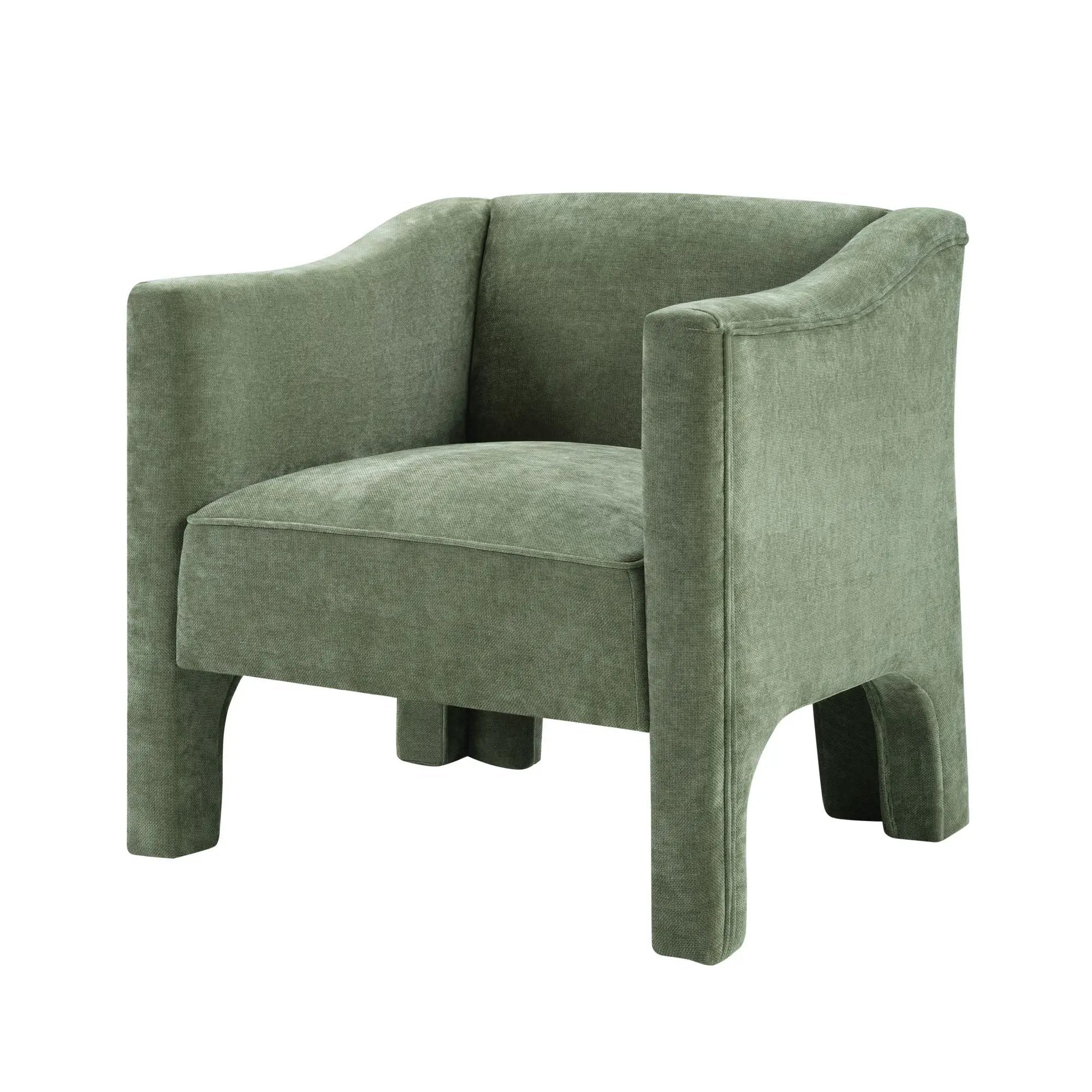 Barrel Accent Chair With Enclosed Arms by HouseOfZazla