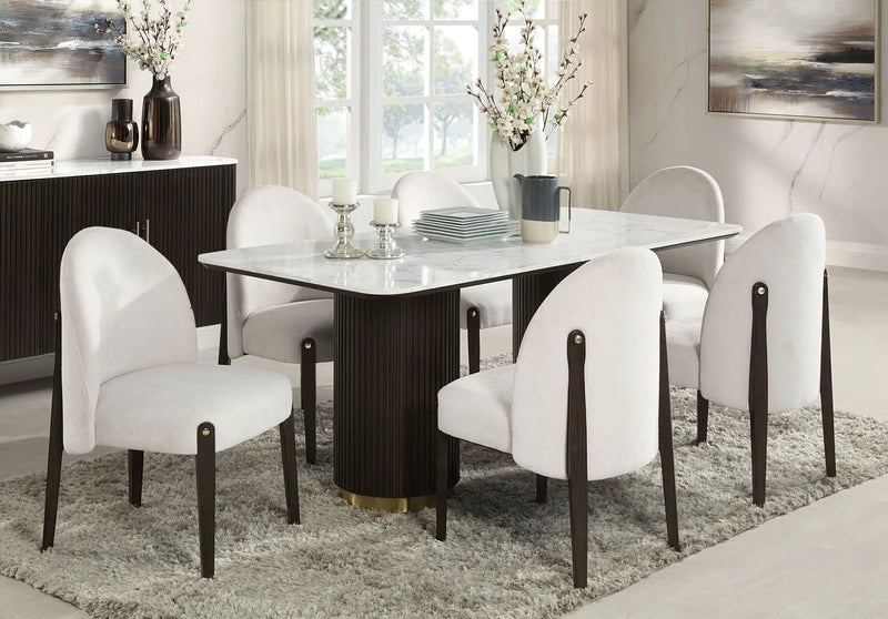 Clayten - Engineered Marble Top Dining Table - Marble by Unique Piece Furniture