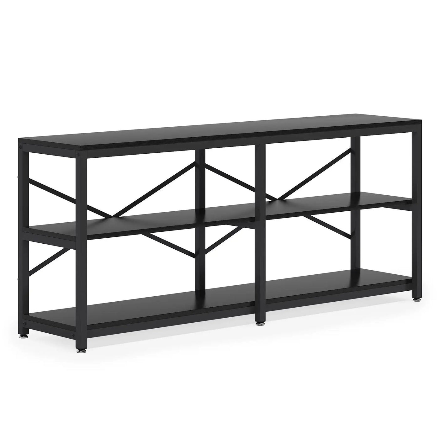 Console Table With X Back Design, Extra Long Storage by HouseOfZazla