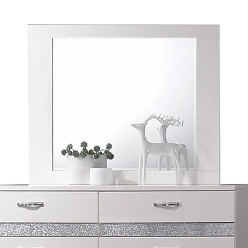 Naima II - Mirror - White High Gloss by Unique Piece Furniture