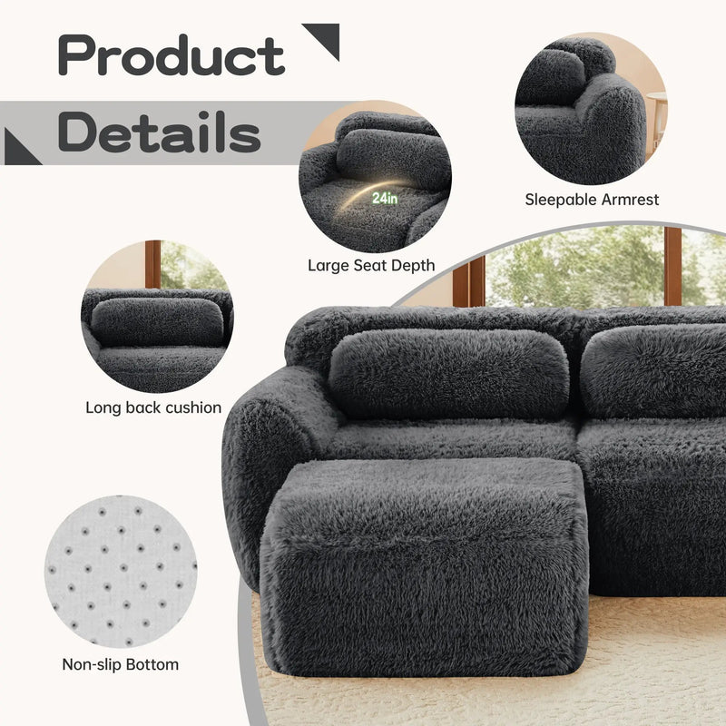 U-Shaped Boneless Sofa by HouseOfZazla