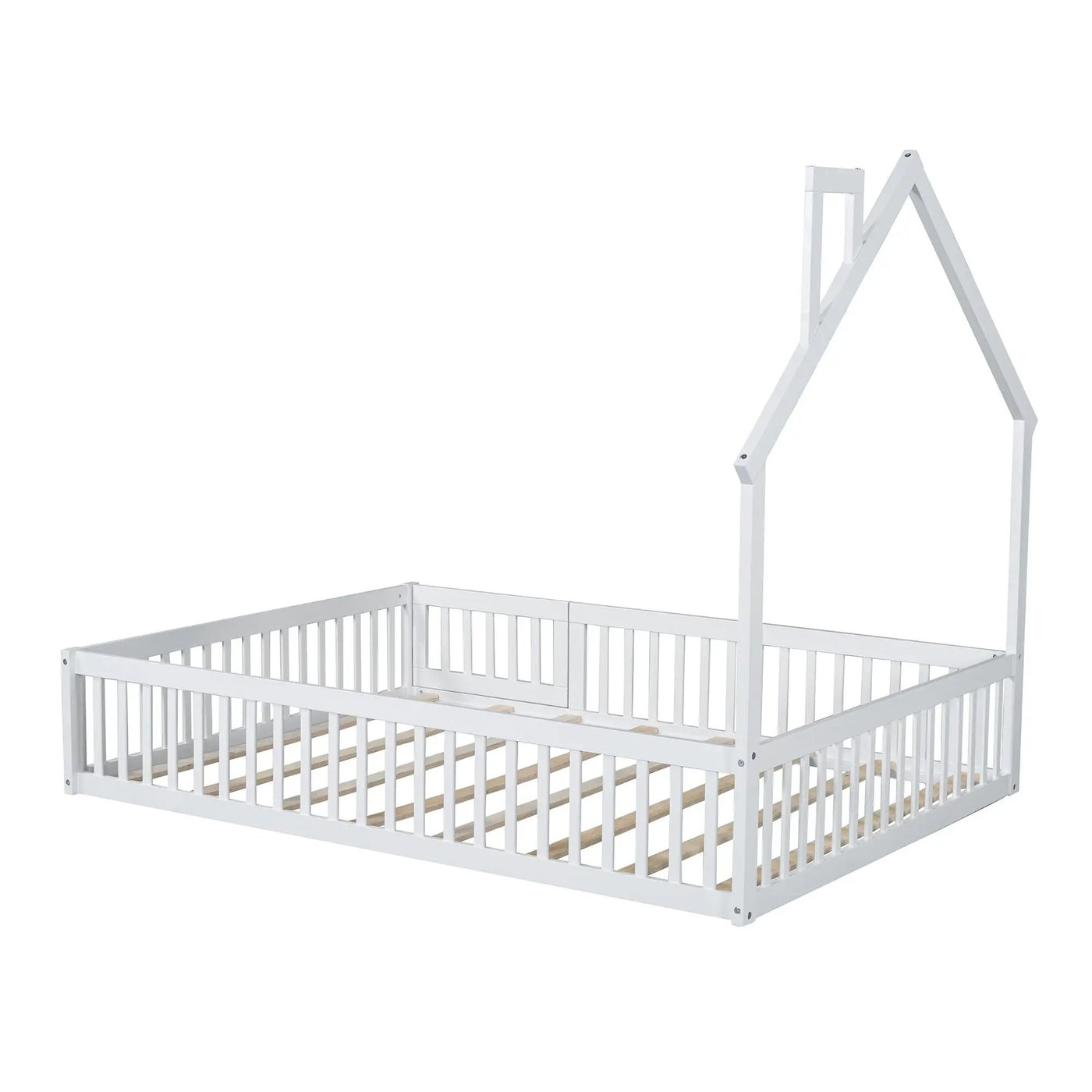 House Platform Bed With Guardrail by HouseOfZazla